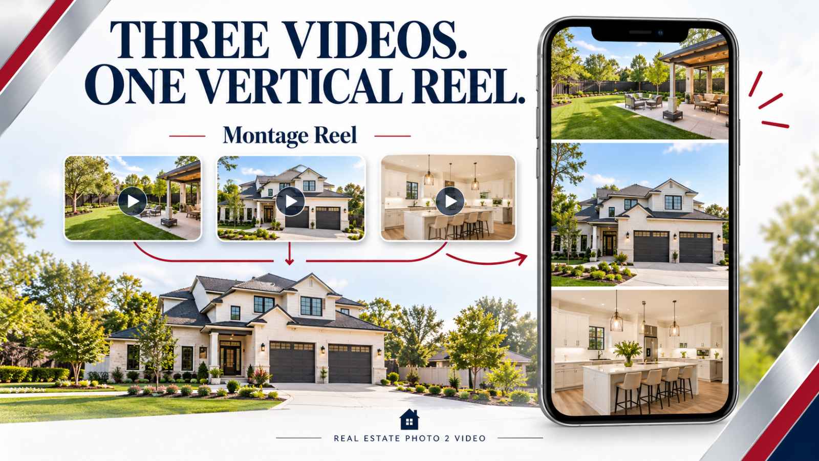 real estate montage three video reel