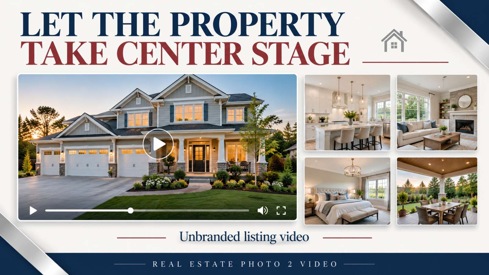 real estate montage unbranded listing video